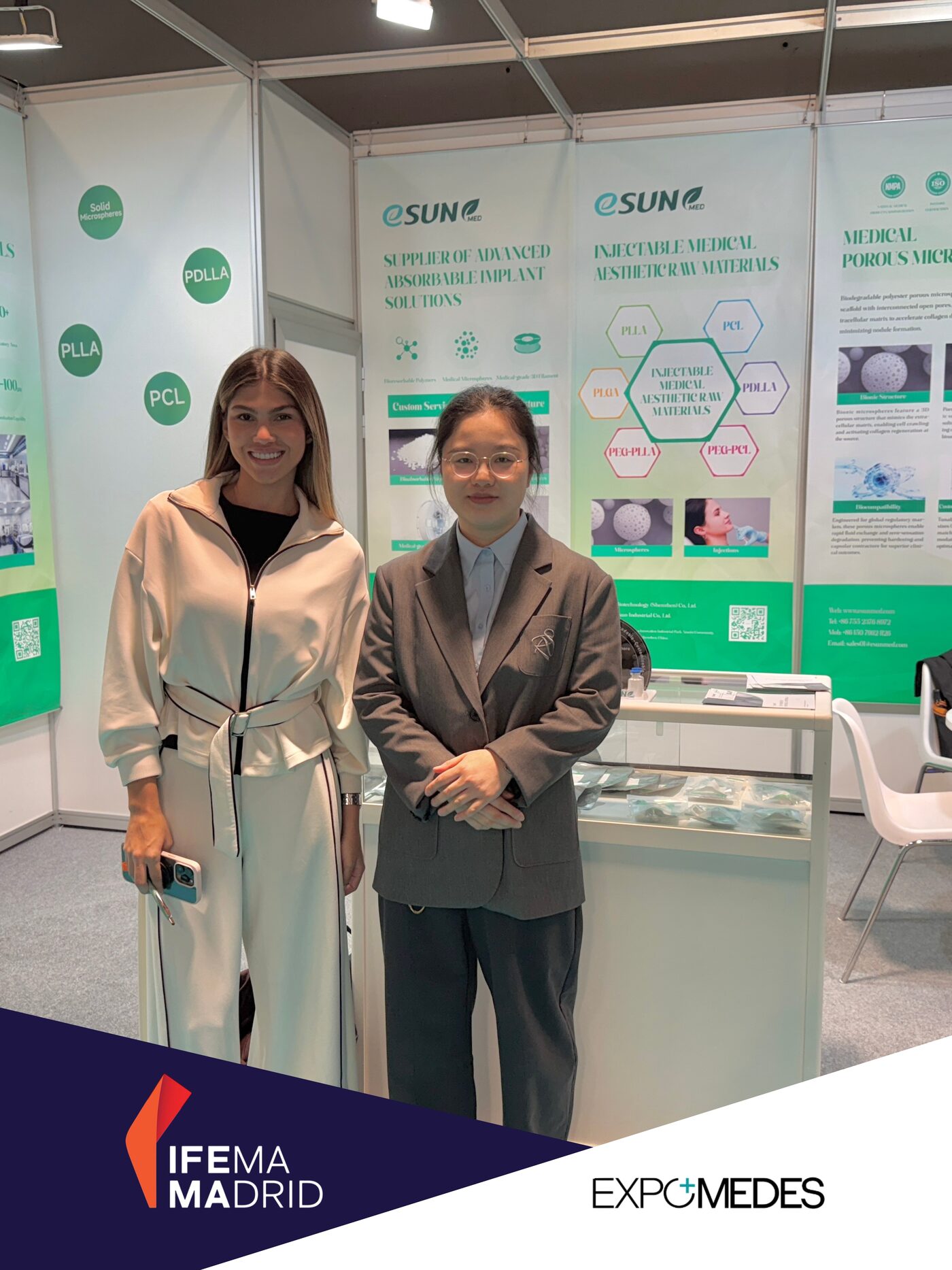 Dra. Sharon con empresas internacionales de medicina estética en Madrid